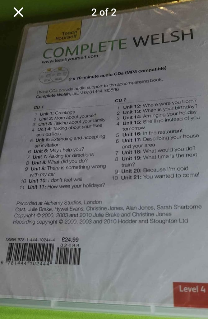 TEACH YOURSELF COMPLETE WELSH  NEW SEALED 2 X CD AUDIO BOOK