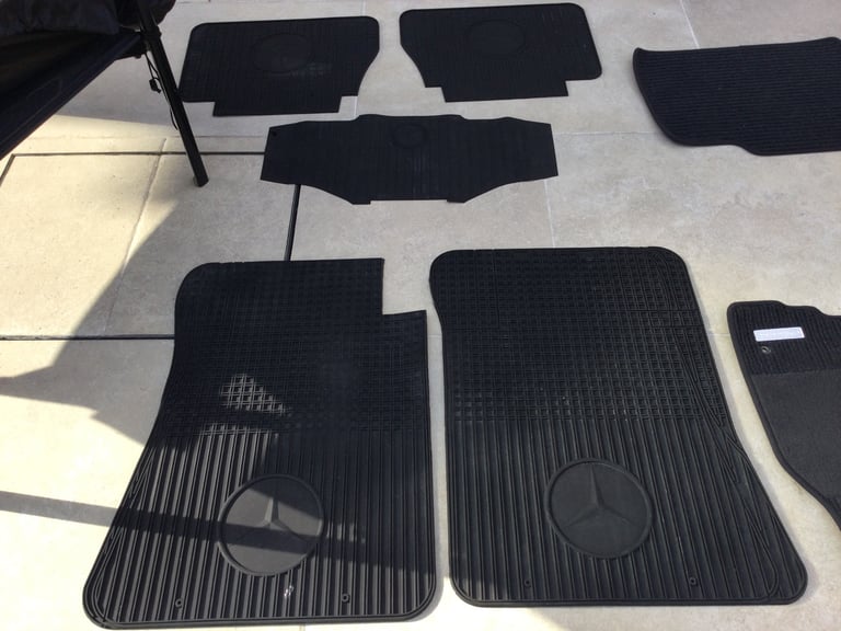 Genuine and vintage mercedes rubber car mats 