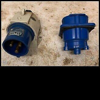 Caravan 16amp Power waterproof plug and socket.