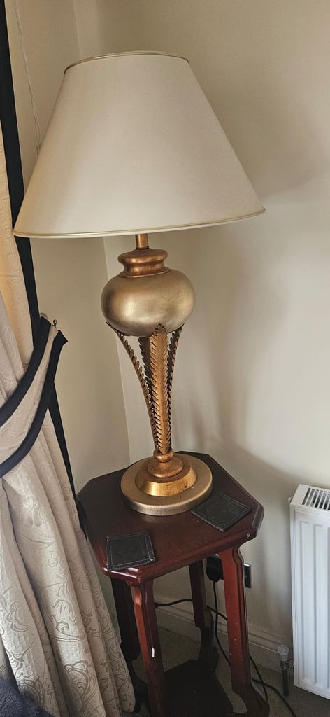 Pair of gold table lamps