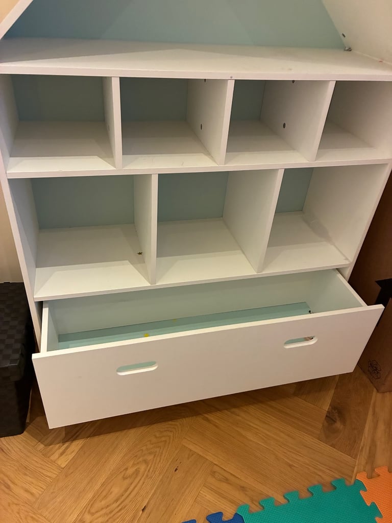 image for Shelf for children with drawer (127cm H / 82cm W / 30cm)