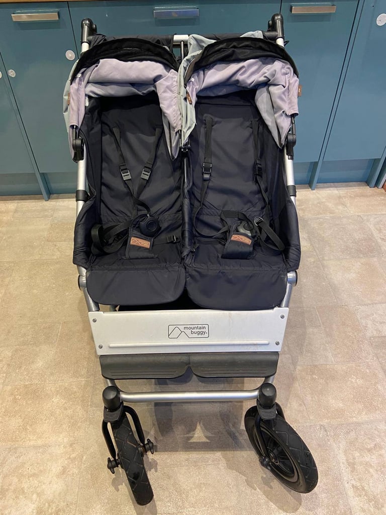 image for Mountain Buggy Duet V3 pushchair with lots of accessories – perfect for twins