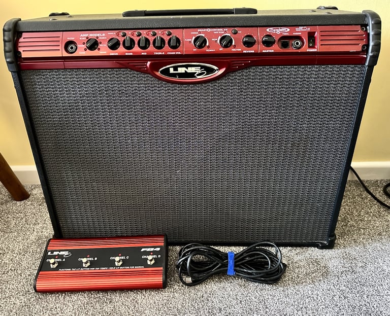 Line 6 Spider 212 100 watt With 4 channel foot-switch