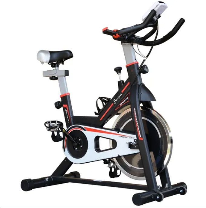 Gym Exercise Bike HOMCOM LCD Display Cardio Adjustable Resistance