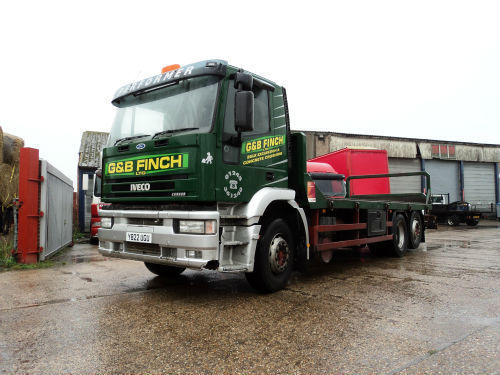 2001 Iveco 270 Cursor 24ft Flat With Rear Crane 6x2