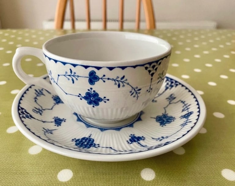 Masons ‘Blue Denmark’ Blue & White Floral China Tea or Coffee Cup & Saucer Set VGC
