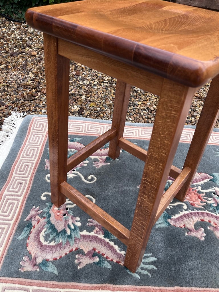 Vintage solid oak stool REDUCED 