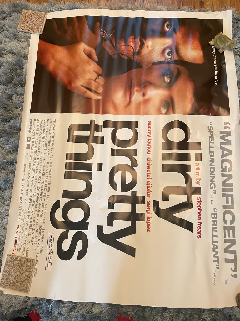 image for REDUCED MOVIE POSTER OF DIRTY PRETTY THINGS £5