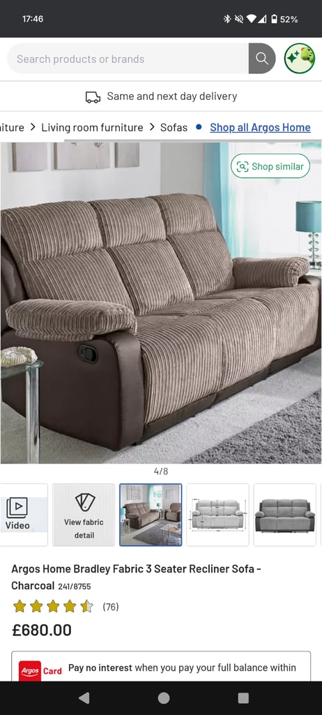 3 and 2 seater natural coloured Argos sofas