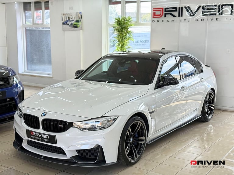 HUGE SPEC! BMW M3 3.0 BiTurbo DCT 4DR SALOON + CARBON + RED LTHR + FREE&nbsp;DELIVERY