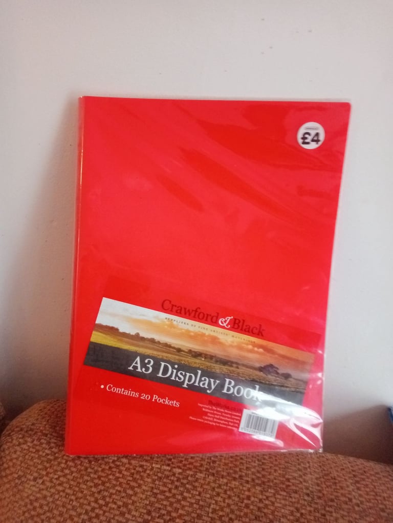 2x A3 Art Display Book 20 plastic wallets craft picture