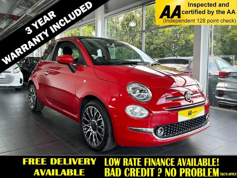 image for 2024 Fiat 500 1.0 MHEV Top Hatchback 3dr Petrol Manual Euro 6 (s/s) (70 bhp) Hatchback Petrol Manual