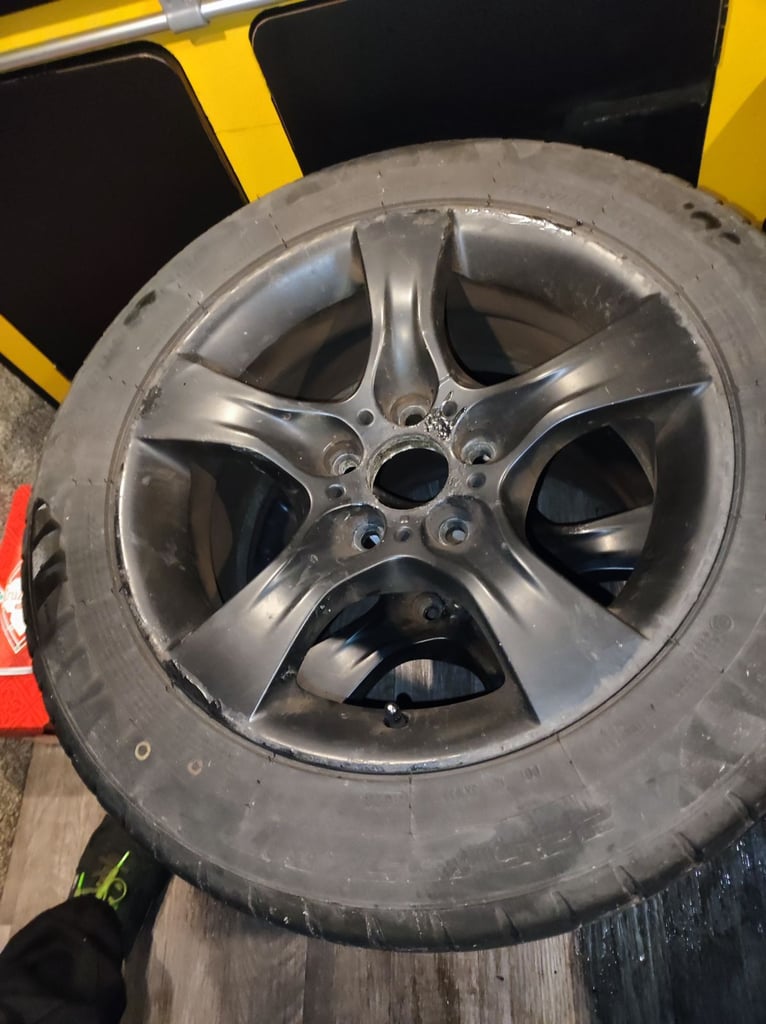 2 alloys and tyres 225/55/17 vivaro trafic primastar bmw vauxhall van car