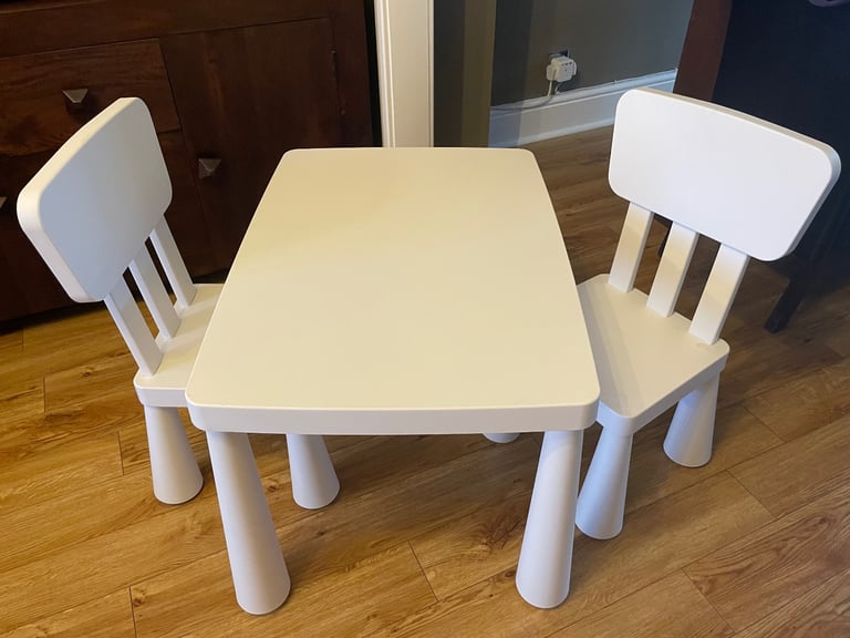 image for IKEA kids table and 2 chairs