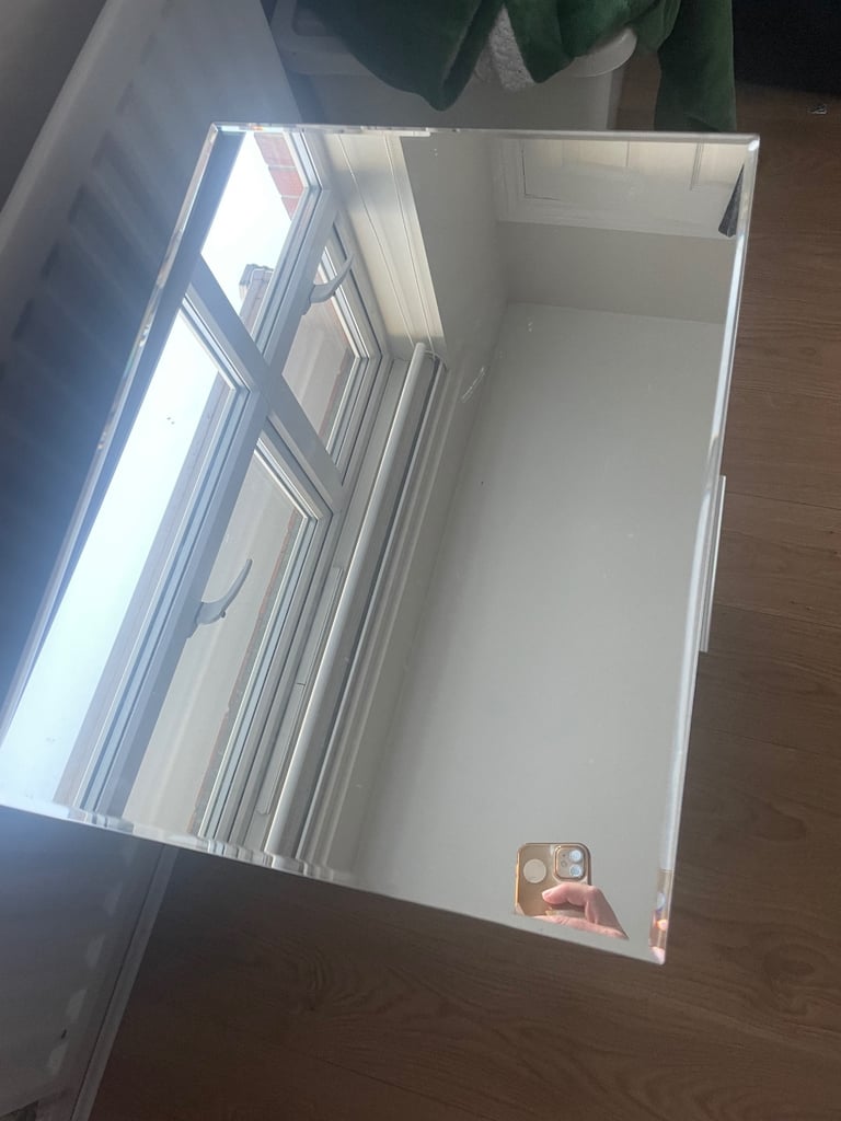 Next mirrored bedside table 