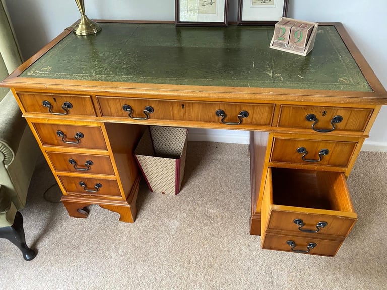 image for Yew & Leather Desk