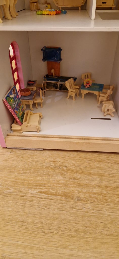 Lovely Wooden Dolls House with Furniture and Accessories