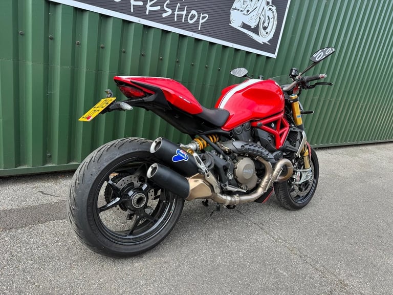 Ducati Monster 1200S White Stripe 2015 Red 23k Full Ducati History Ohlins