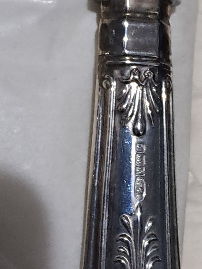 2 bread slices and cheese slicer all hallmarked sterling silver handles 