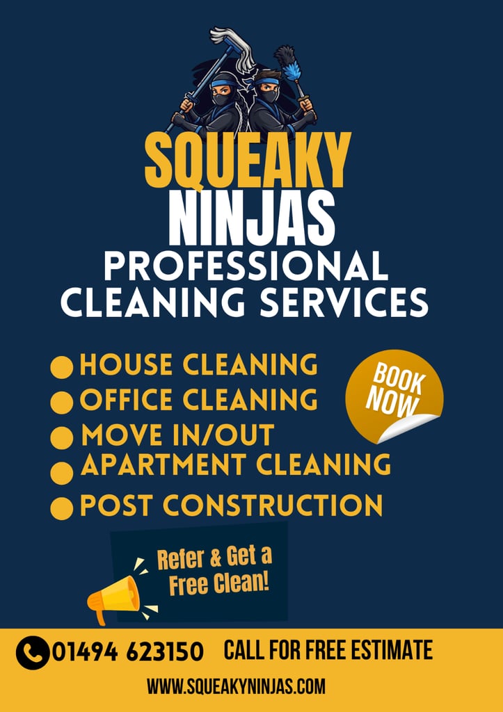 Professional Cleaning Services in High Wycombe – Squeaky Ninjas