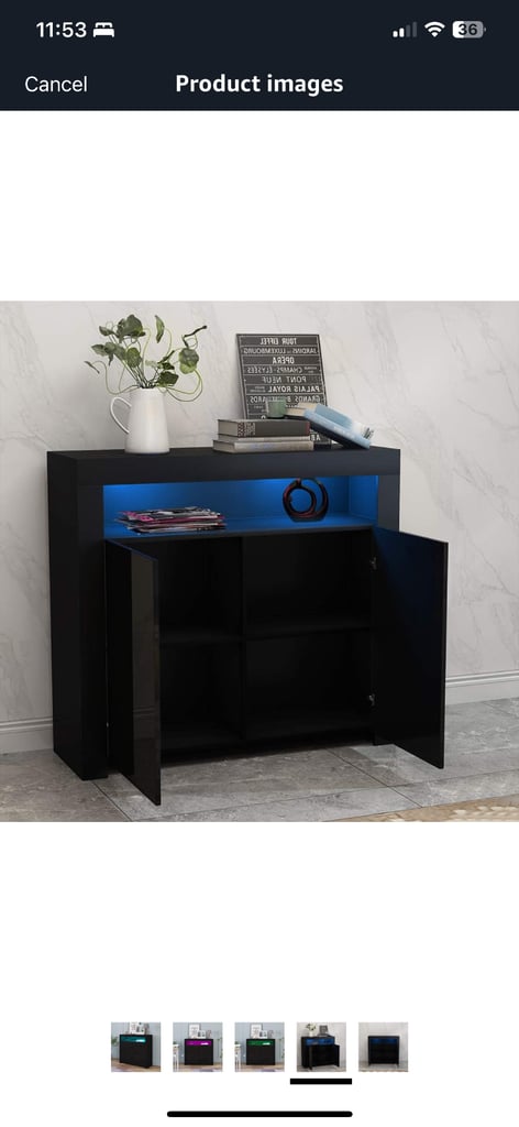 LED unit with 2 cupboards 