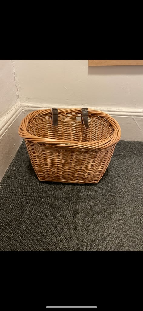 Wicker bike basket