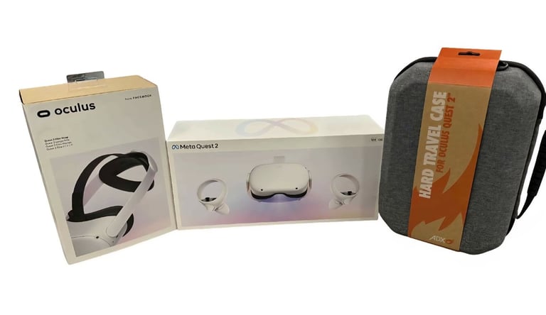 image for Meta Quest 2 VR Headset With Strap/Case 128GB White