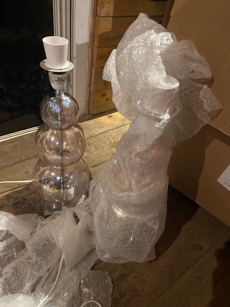Glass bedside lamps 