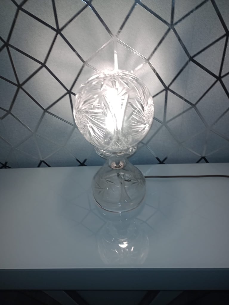 Crystal art deco round lamp 