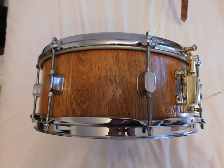 STAVE CONSTRUCTION CUSTOM  BUILT SNARE DRUM - 14 X 5.5 - OAK???