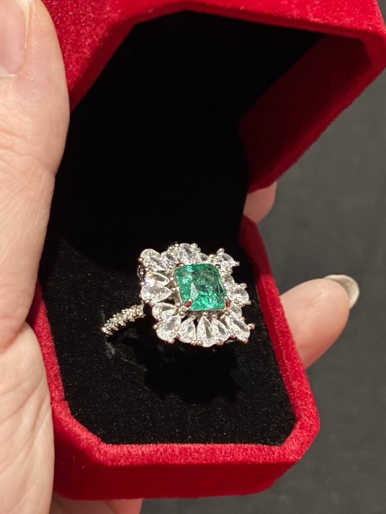 image for Sterling Silver Paraiba Tourmaline Ring 