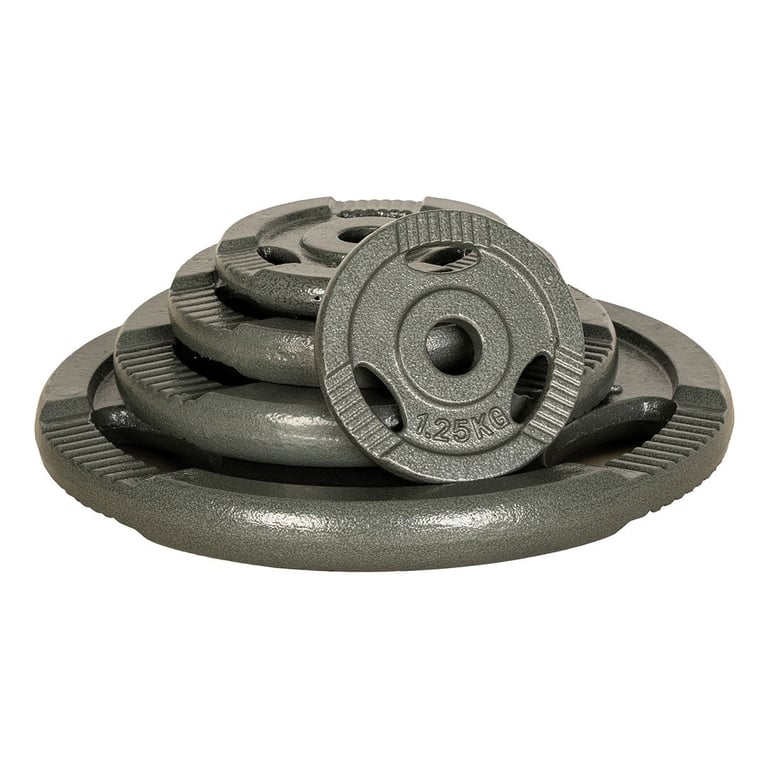 84KG Standard Bundle | 77.5kg 1" Tri Grip Cast Iron Weight Plates & 5ft Bar Set