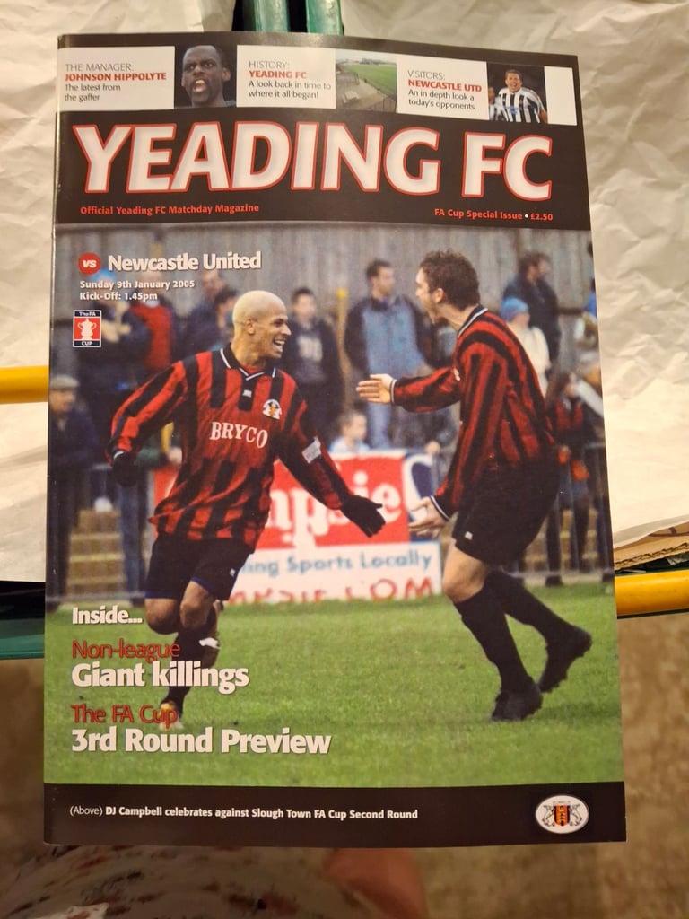 image for Yeading FC vs Newcastle United FA Cup Third Round programme 