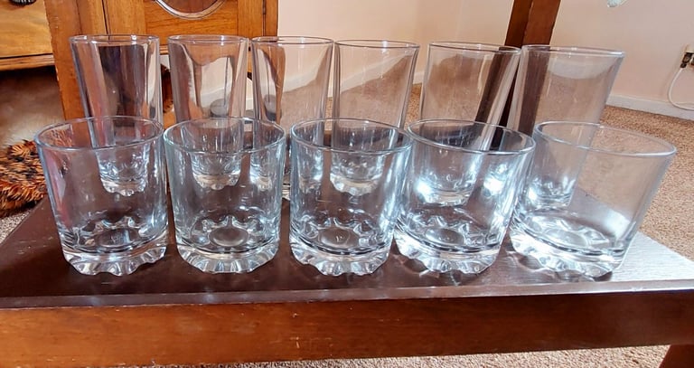 Selection of 11 Drinking Glasses