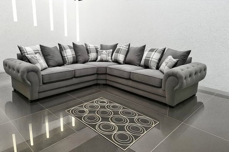 Brand New Verona Fabric Corner & 3+2 Seater Sofa Set - Delivery Across the UK