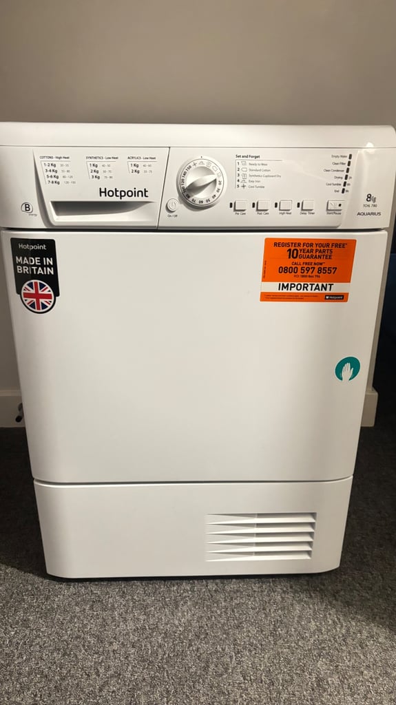 image for Hotpoint Aquarius 8kg condenser dryer