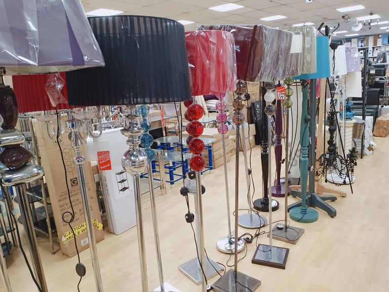 Varieties of Floor Lamps are in stock (£30 to £70)