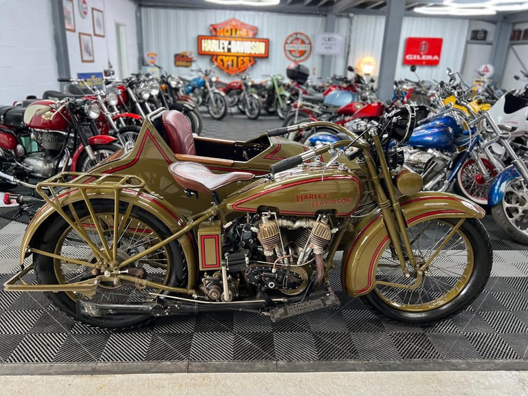 image for 1927 Harley-Davidson 61ci Model J Motorcycle side car  Combination