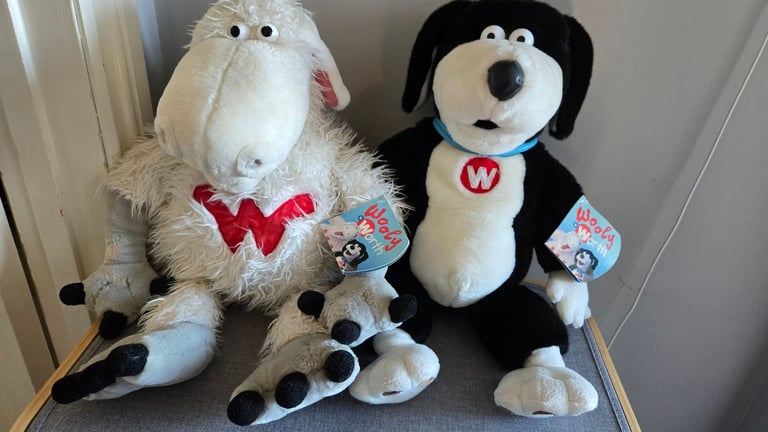 Vintage Wooly and Worth Soft Toy Plush Sheep & Dog - Advert Woolworths Merch