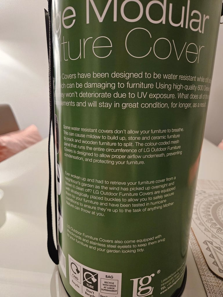 LG LARGE MODULAR OUTDOOR FURNITURE COVER