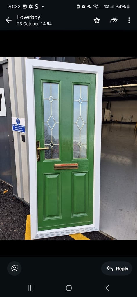 image for Brand new composite  front door 880 x 2070 without cill white on inside 