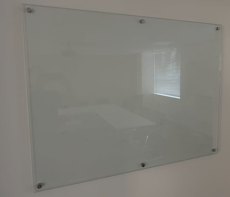 image for office class clear glass writing board