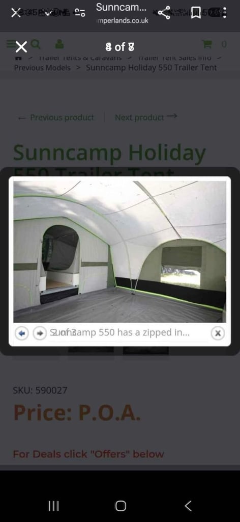 Sunncamp trailer tent 