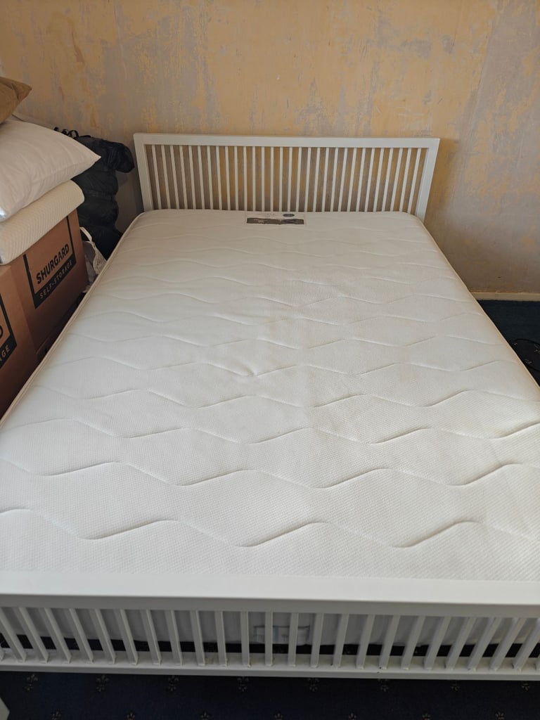 Double Bed Frame and Mattress