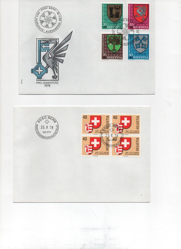 412 Switzerland first day covers