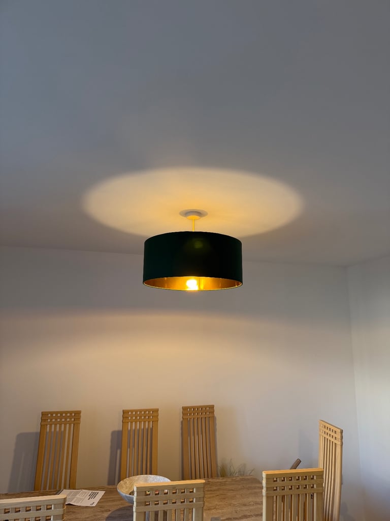 3 x NEXT Green Rico Easy Fit Shade Drum Ceiling Light