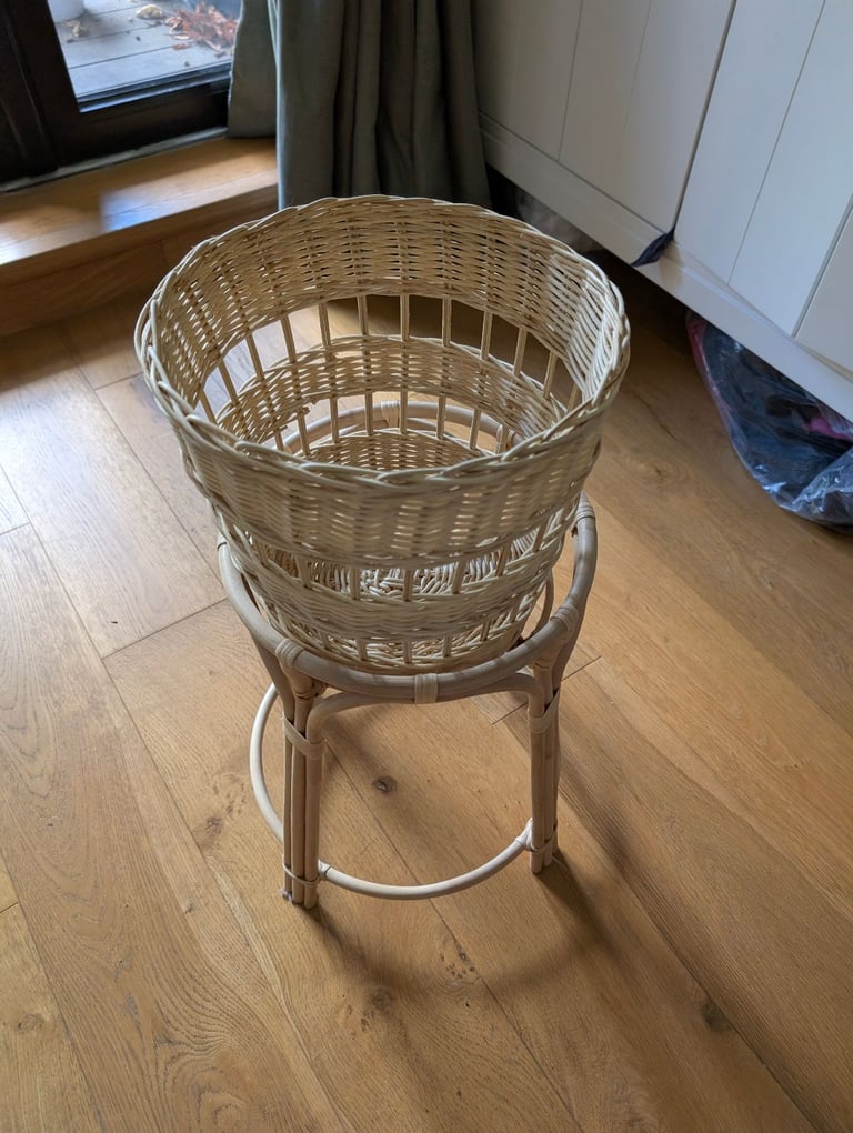 IKEA TOLKNING plant stand, handmade rattan, 66 cm RRP £45