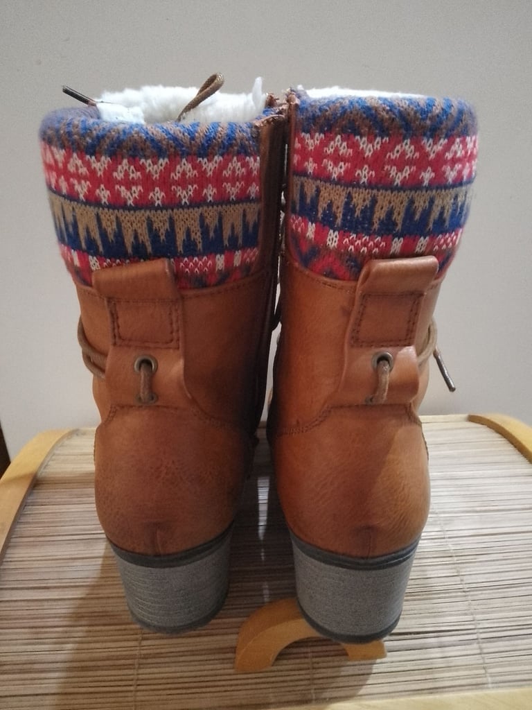 Rieker leather high ankle boots size 5