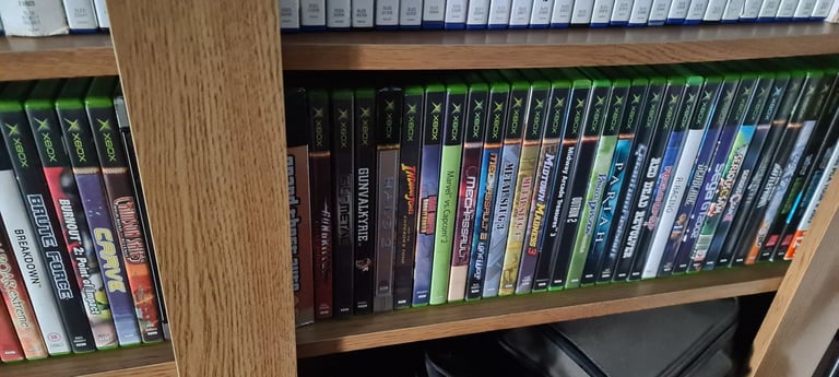 Games and consoles for sale.