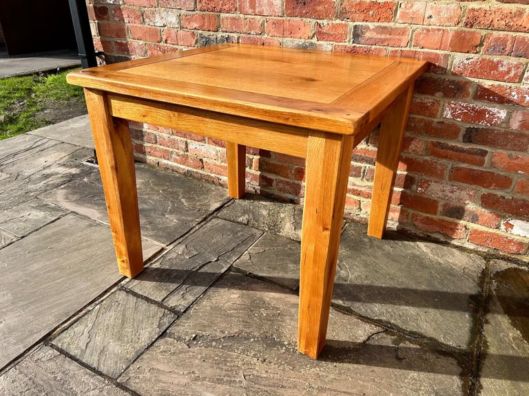Rustic Solid Oak Square Dining Table - Great Condition 